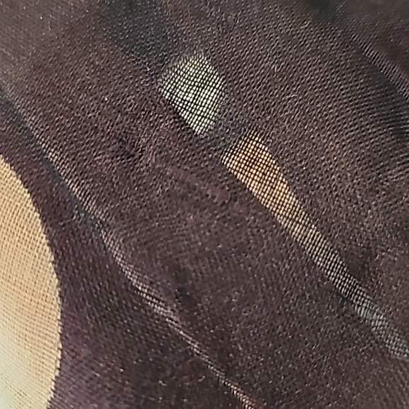 Navy/white semi-sheer polka dot & striped infinity scarf/cover-up - Picture 7 of 8